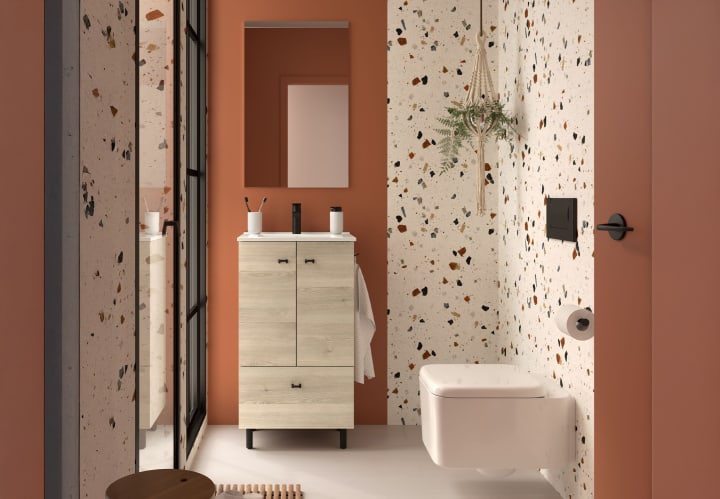 Conjunto mueble de baño fondo reducido 35 cm Inara Salgar principal 1