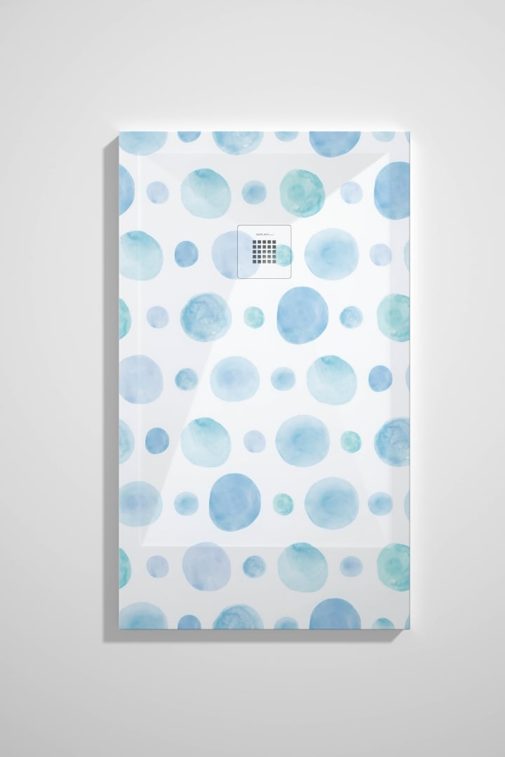 Platos de ducha de resina decorados Design 3D Colorido Bruntec opción 9