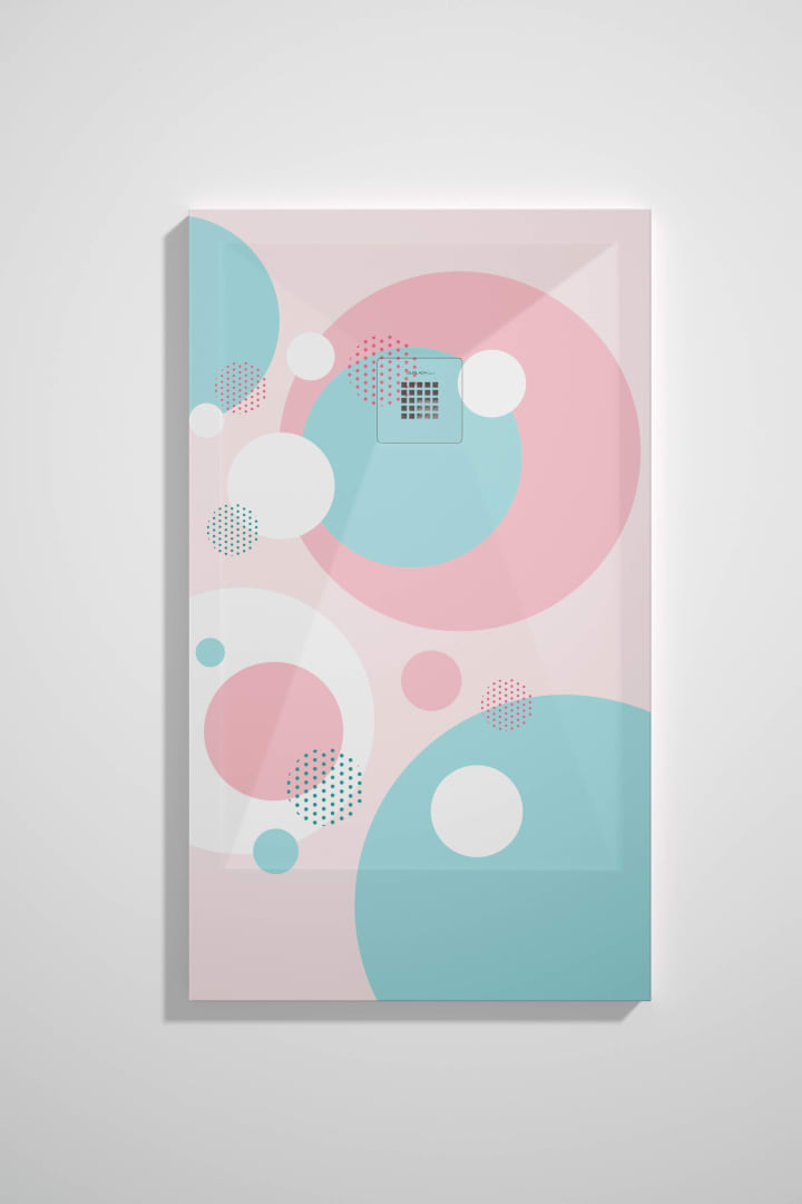 Platos de ducha de resina decorados Design 3D Colorido Bruntec opción 6