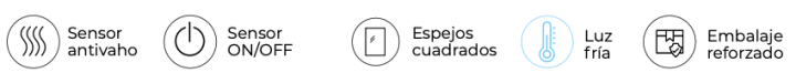 Espejo de baño con luz LED Holanda Ledimex croquis 13