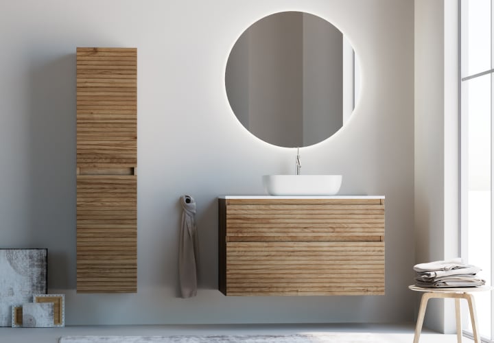 Columna madera maciza Alpes 7 Bruntec ambiente 3