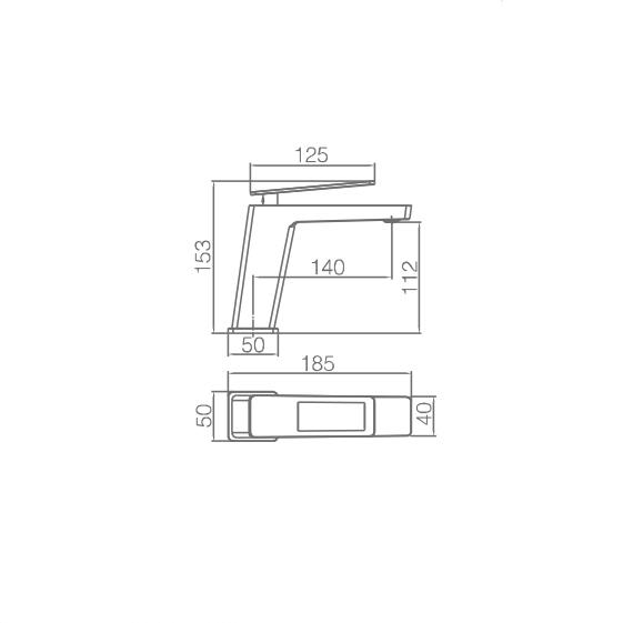 Grifo de lavabo Suecia Imex croquis 10