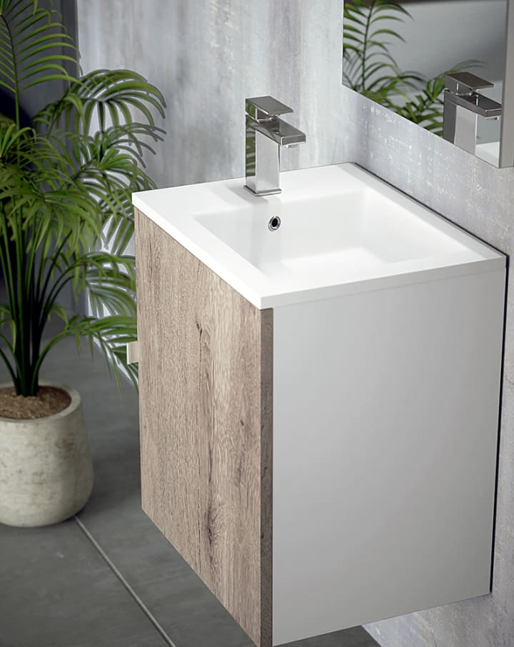 Conjunto mueble de baño fondo reducido 35 cm Petit Campoaras detalle 1