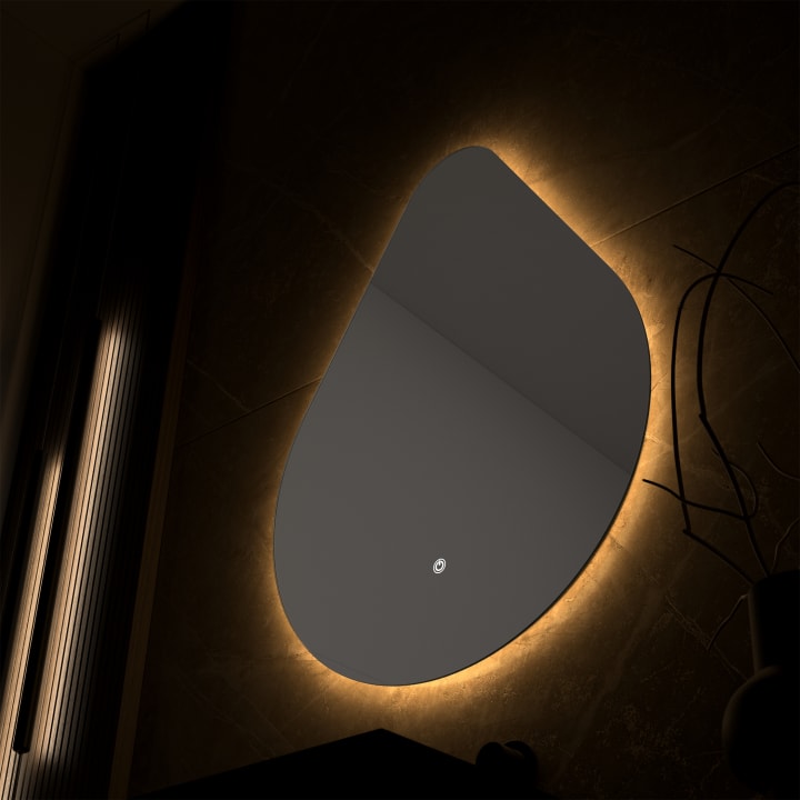 Espejo de baño con luz LED Lluvia de Eurobath detalle 5