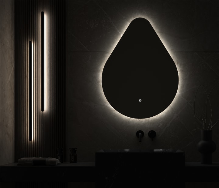 Espejo de baño con luz LED Lluvia de Eurobath principal 1