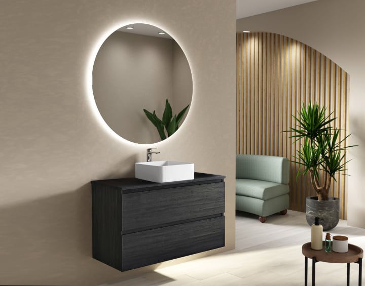 Mueble de baño con encimera de madera Roma Bruntec principal 5