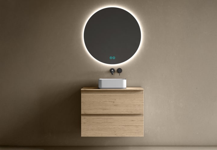 Mueble de baño con encimera de madera Roma Bruntec principal 8