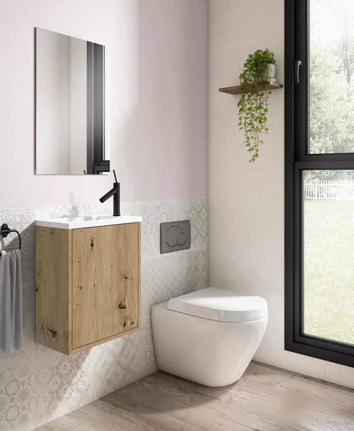Conjunto completo mueble de baño fondo reducido 22 cm Loft Visobath principal 2