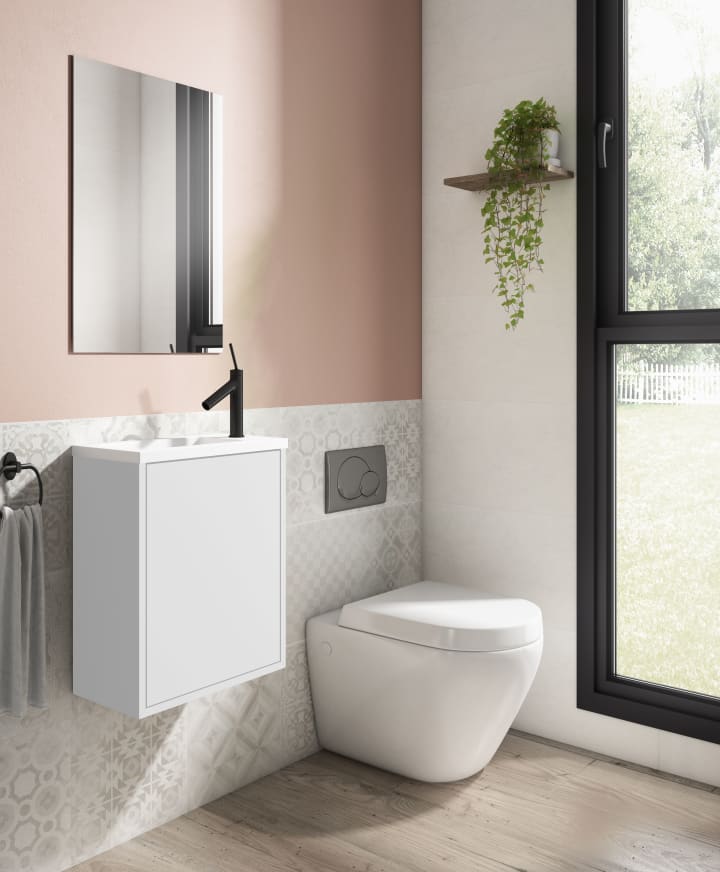 Conjunto completo mueble de baño fondo reducido 22 cm Loft Visobath principal 1