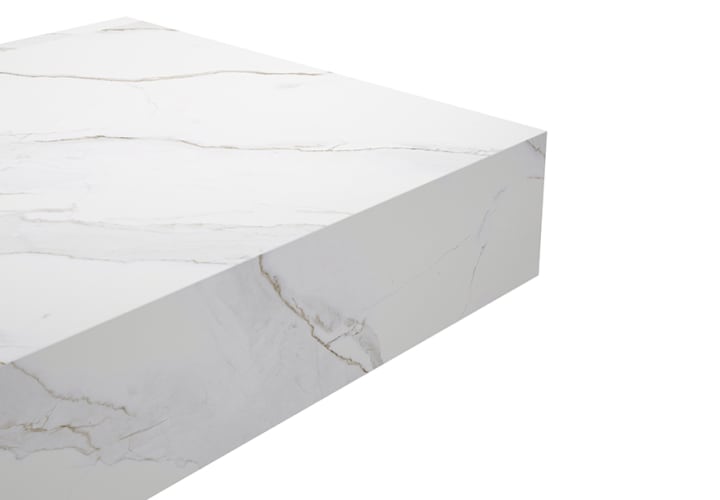 Mueble de baño con encimera HPL resina 10 cm acabado marmoleado Cala con cajonera Nomad Visobath detalle 14