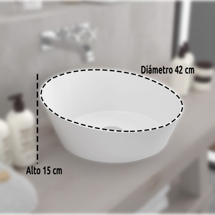 Lavabo sobre encimera Arena Art and Bath detalle 1