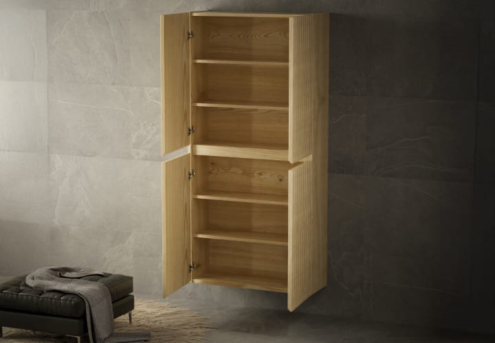 Armario doble 4 puertas madera maciza Alpes Bruntec detalle 3