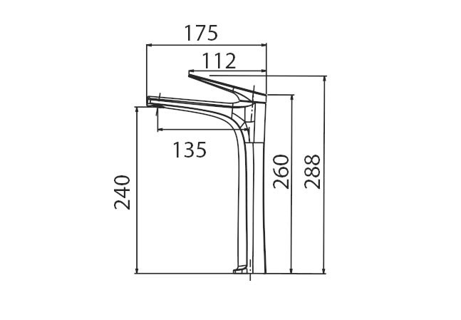 Grifo de lavabo Delos de Imex croquis 3