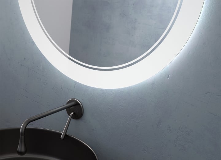 Espejo de baño con luz LED Lampedusa Eurobath detalle 1