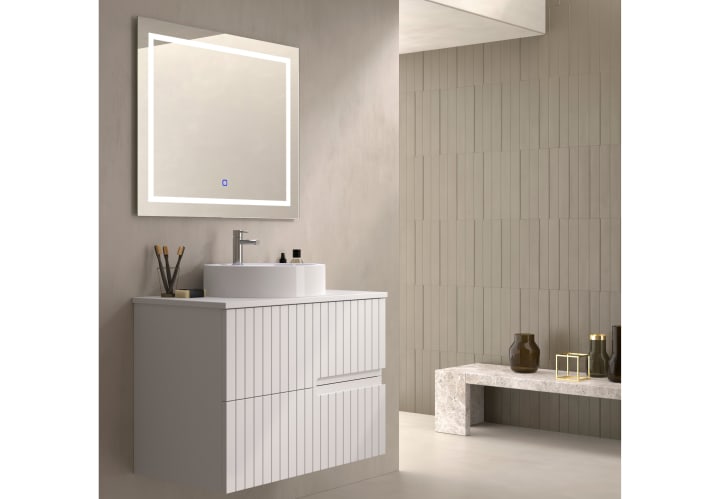 Mueble de baño con encimera piedra compactada mismo color del mueble Ebi Bruntec colores principal 1