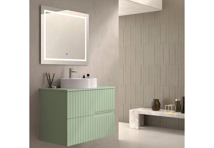 Mueble de baño con encimera piedra compactada mismo color del mueble Ebi Bruntec colores principal 8