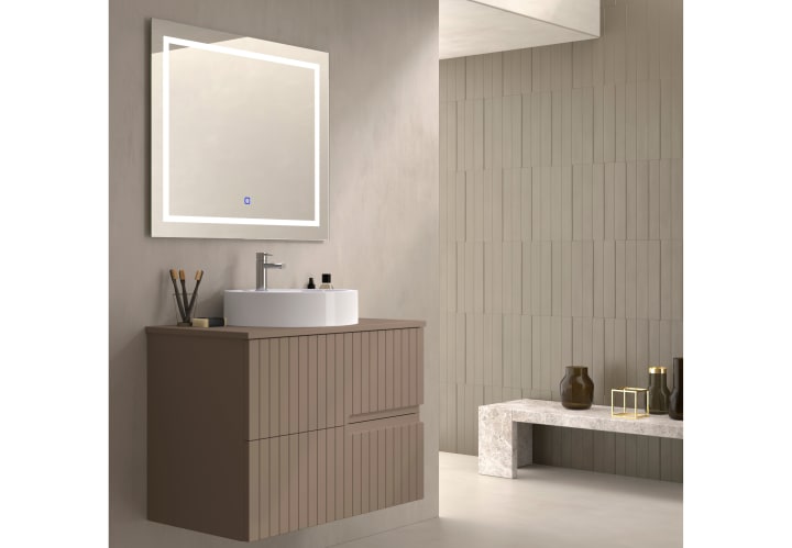 Mueble de baño con encimera piedra compactada mismo color del mueble Ebi Bruntec colores principal 5