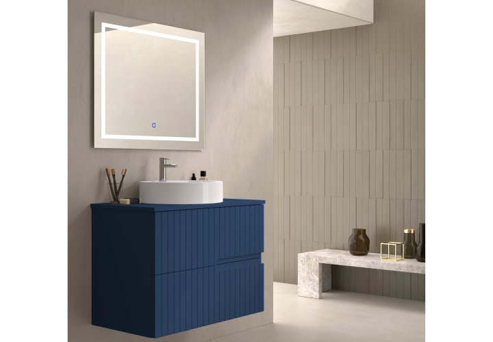 Mueble de baño con encimera piedra compactada mismo color del mueble Ebi Bruntec colores principal 7