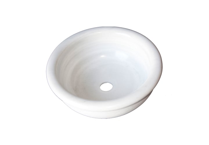 Lavabo de mármol natural Macael Bruntec detalle 1