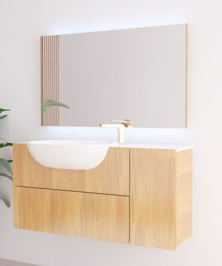 Espejo de baño con luz LED Sire Bruntec principal 3