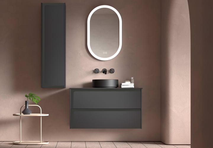 Mueble de baño con encimera de madera Indico Viso principal 2