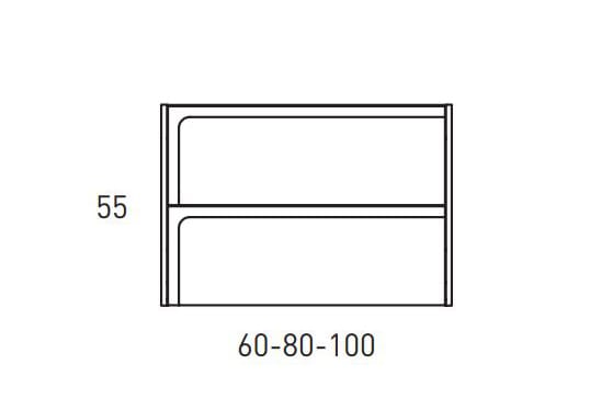 Mueble de baño con encimera de madera Indico Viso croquis 13