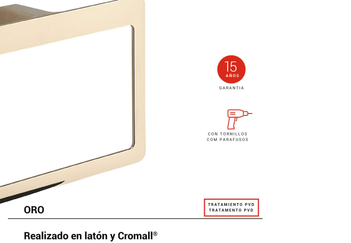 Toallero de baño Pirenei Gedy detalle 6