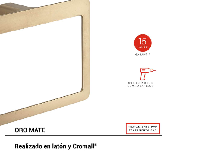Toallero de baño Pirenei Gedy detalle 7