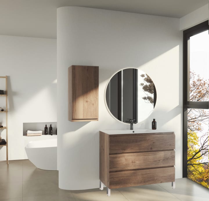 Mueble de baño color madera Vilma Bruntec principal 2