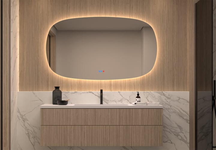 Espejo de baño con luz LED Look Bruntec principal 2