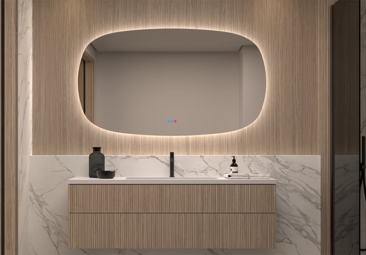 Espejo de baño con luz LED Look Bruntec principal 1