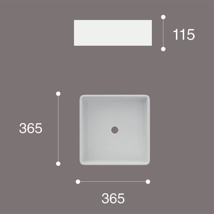 Lavabo sobre encimera Satet Art and Bath croquis 1
