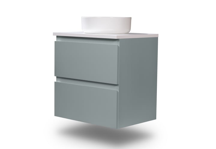 Mueble de baño pequeño Nivo Bruntec 2 cajones suspendido principal 3