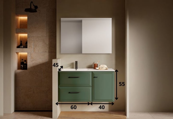 Mueble de baño Delta Viso croquis 14