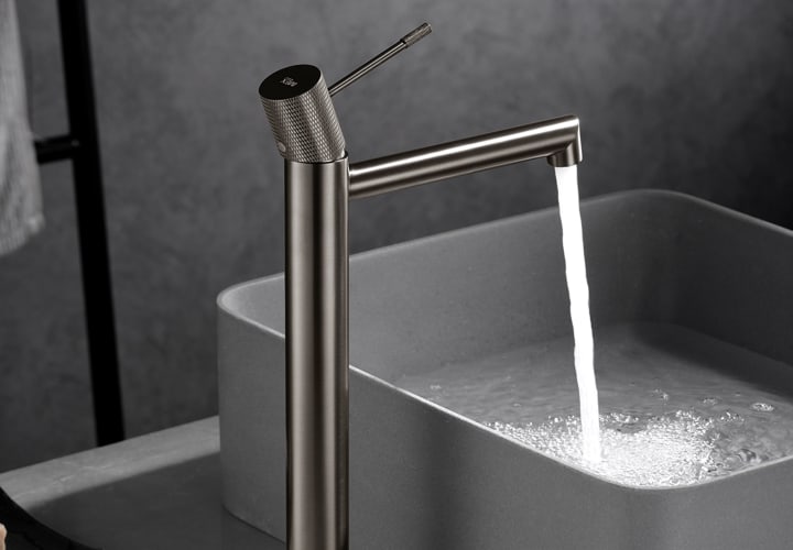 Pack Grifo de lavabo caño alto Line Imex + Válvula click-clack ambiente 7