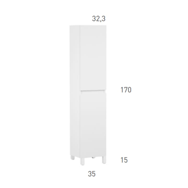 Columna de baño Aqua Campoaras croquis 2