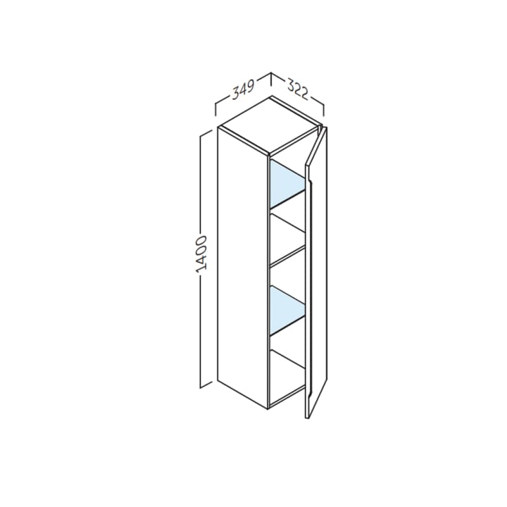 Columna de baño Cenit Coycama croquis 4
