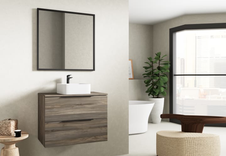 Mueble de baño con encimera de madera Zahara Bruntec principal 1