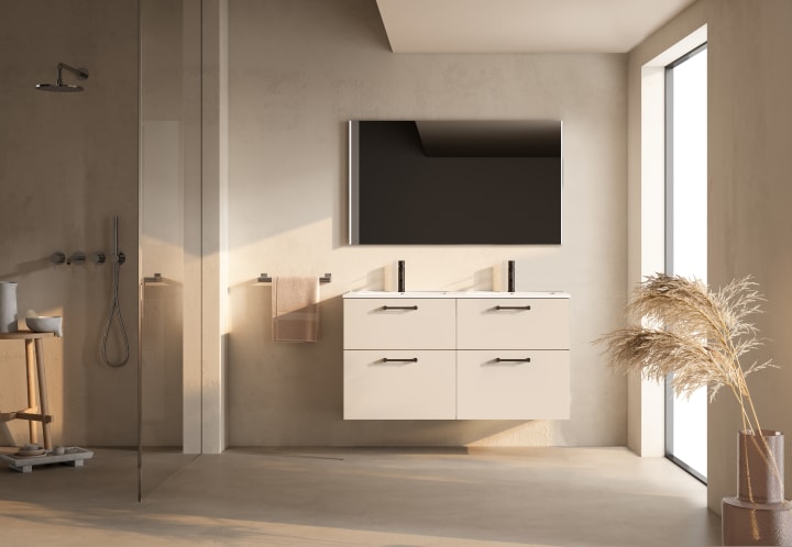 Conjunto mueble de baño suspendido con lavabo Flat Verso Viso principal 6