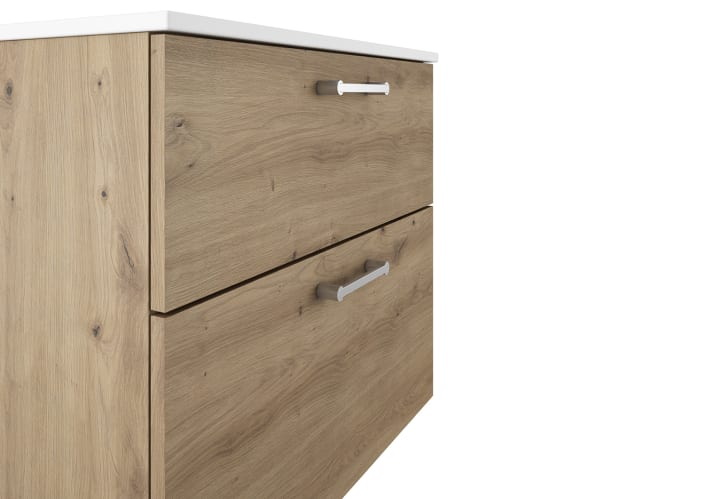 Conjunto mueble de baño suspendido con lavabo Flat Verso Viso detalle 10