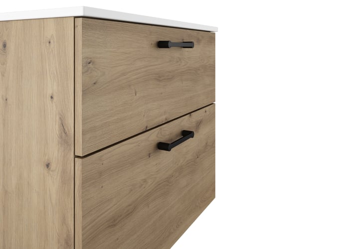 Conjunto mueble de baño suspendido con lavabo Flat Verso Viso detalle 8
