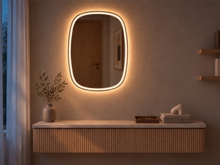 Espejo de baño con luz LED Leda Bruntec principal 5