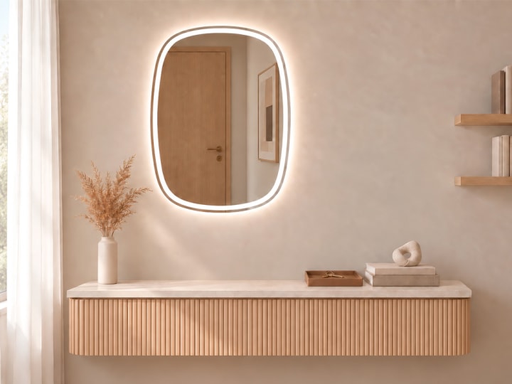 Espejo de baño con luz LED Leda Bruntec principal 4