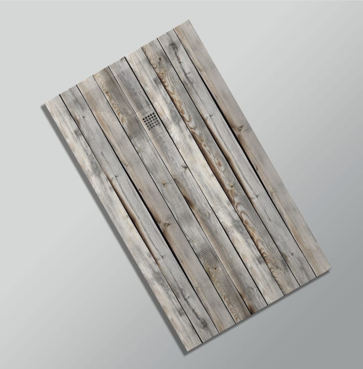 Platos de ducha de resina decorados Design 3D Madera Rústica Bruntec opción 19