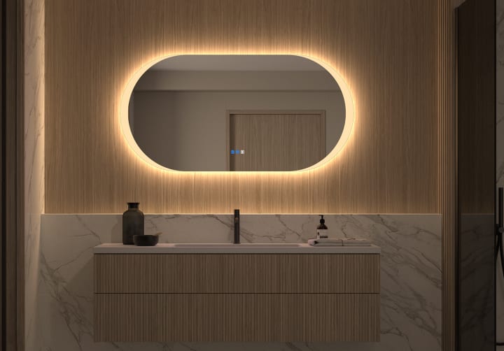 Espejo de baño con luz LED Pol Bruntec principal 9