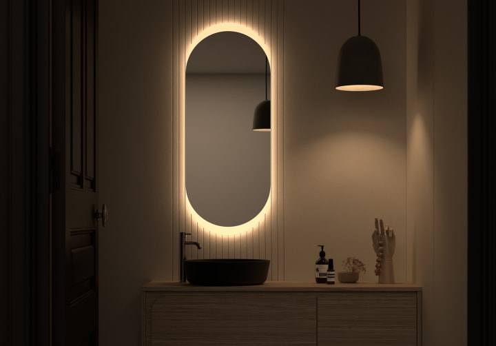 Espejo de baño con luz LED Pol Bruntec principal 6