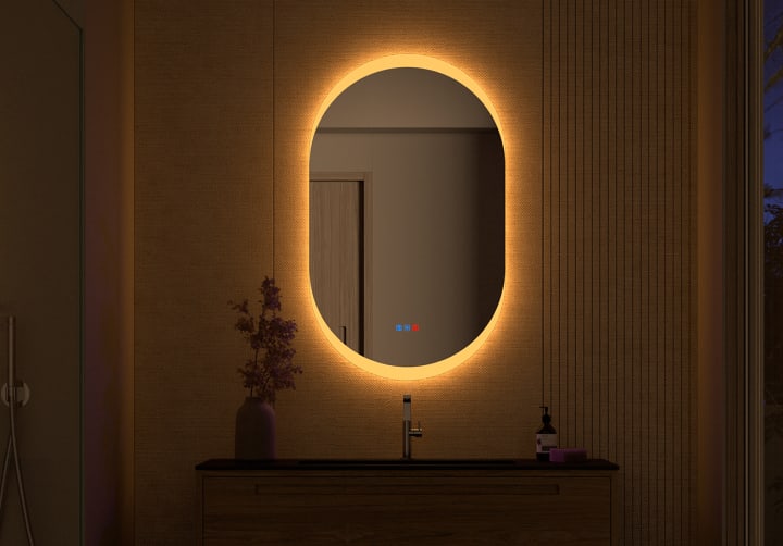 Espejo de baño con luz LED Pol Bruntec principal 5