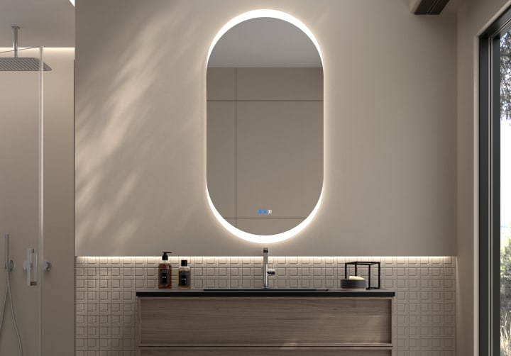 Espejo de baño con luz LED Pol Bruntec principal 4