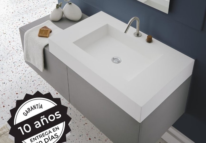 Lavabo sobre encimera Amy Bruntec detalle 1