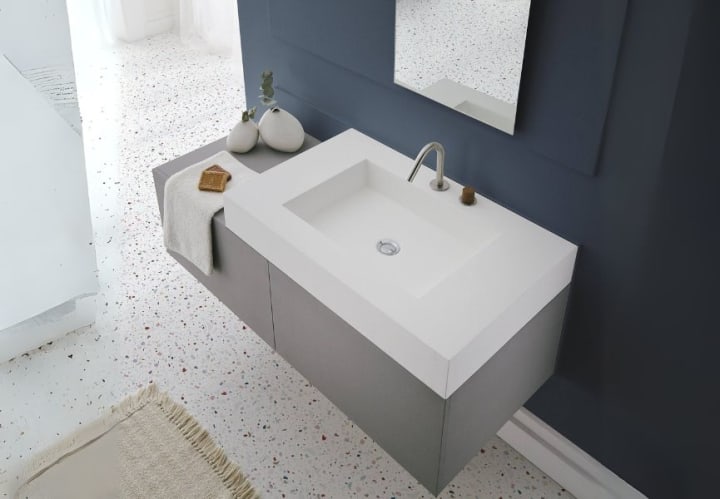 Lavabo sobre encimera Amy Bruntec ambiente 2